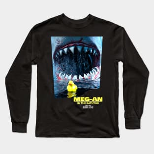 Megalodon the terror of the bathrooms - Parody Long Sleeve T-Shirt